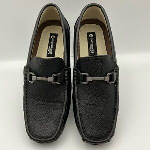 Easy Strider Loafers Size 6 Black with Silver-tone details.